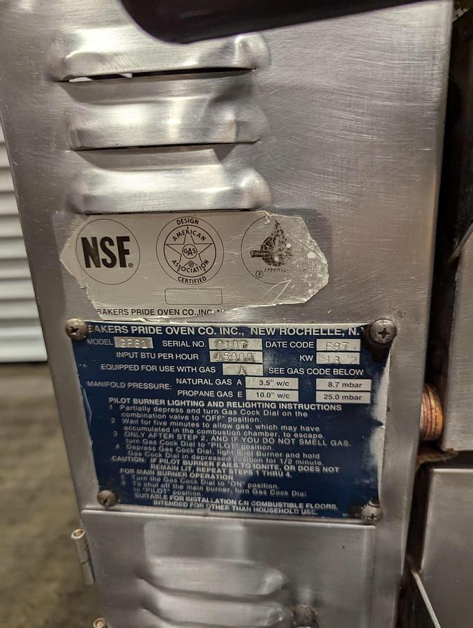 Used Bakers Pride GP61 Gas Countertop Oven