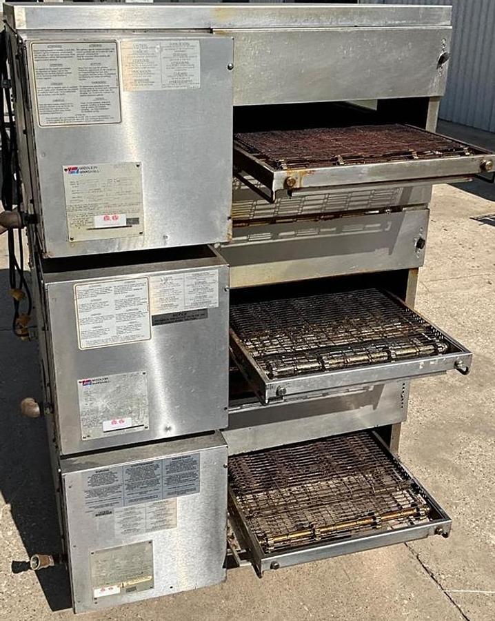 Refurbished Middleby Marshall gas triple stack conveyor ovens