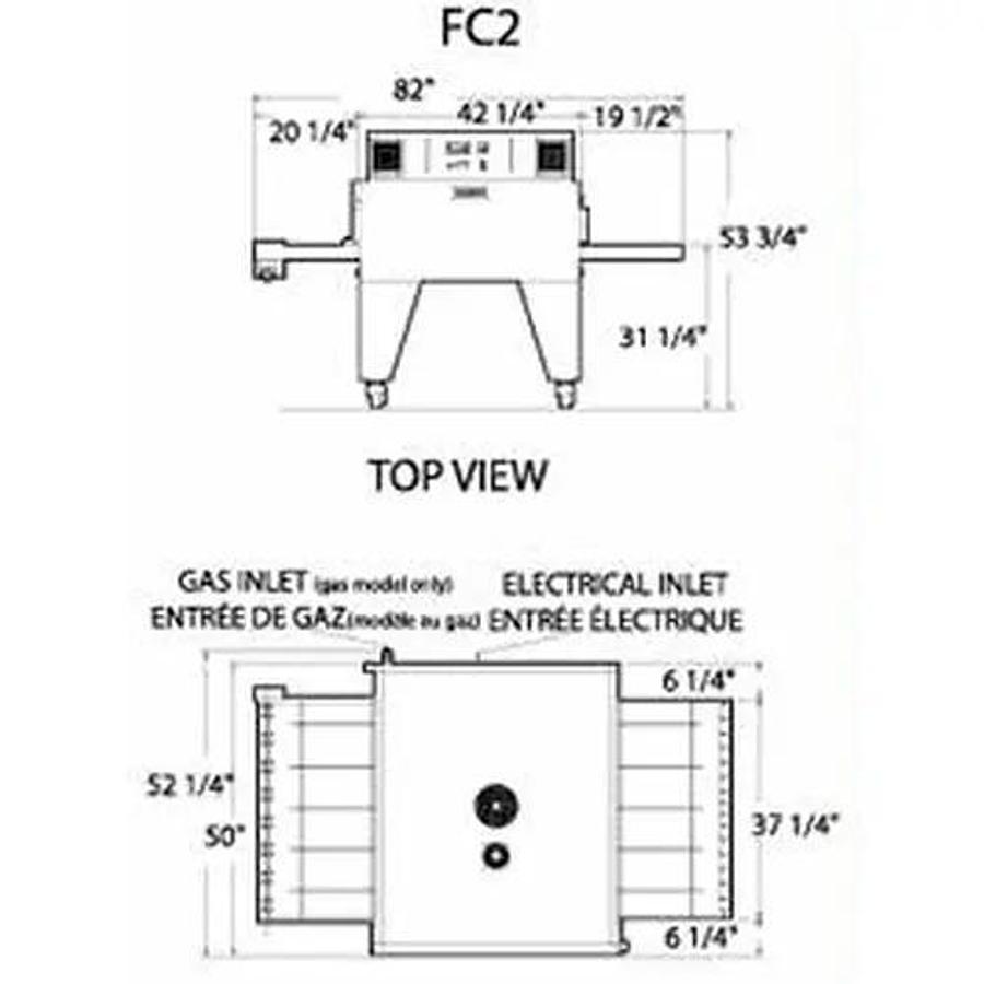 Refurbished Doyon electric conveyor pizza oven Model F2CE