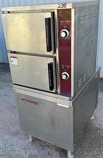 Refurbished Crown Steam DCX-2-24 24" (2) Compartment Direct Steam Convection Steamer