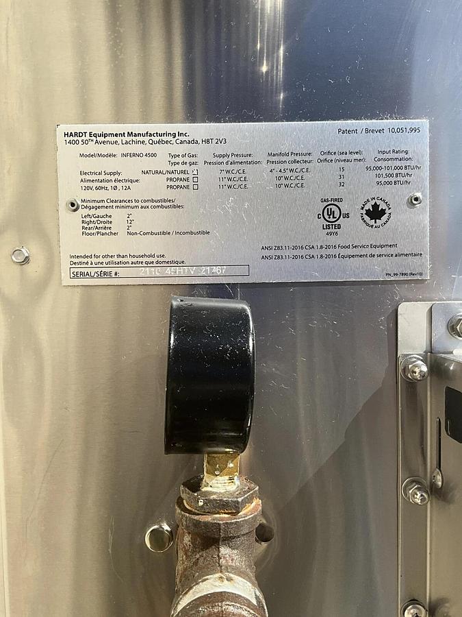 Used 2021 HARDT GAS DOUBLE OVEN CHICKEN ROTISSERIE INFERNO 4500 SELF CLEANING POLLO