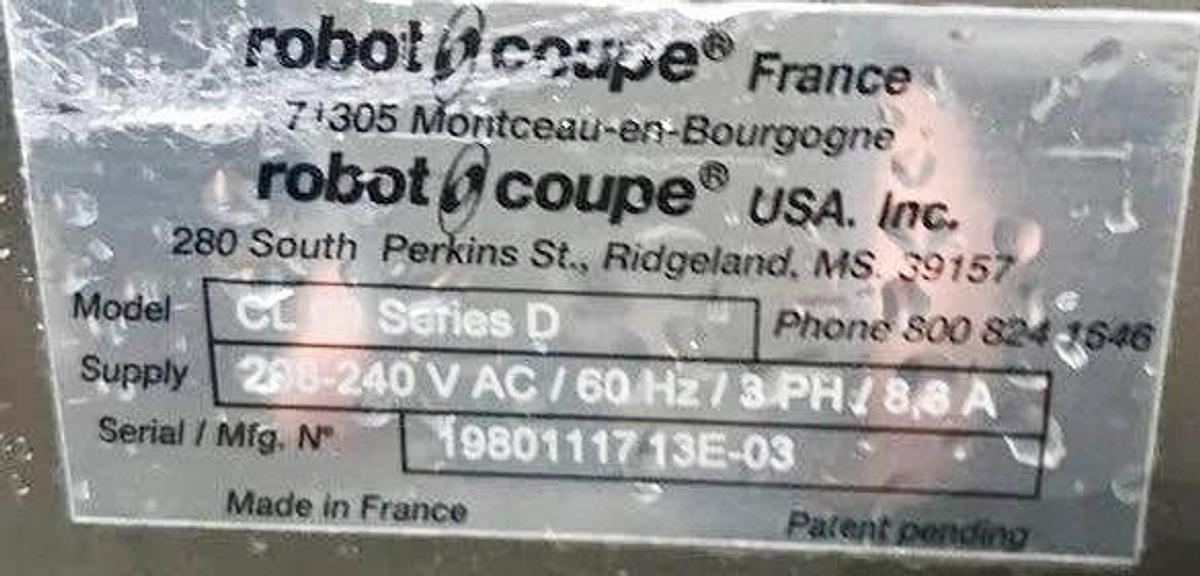 Used Robot Coupe CL60 Food Processor and automatic feed head - SAVE BIG TIME