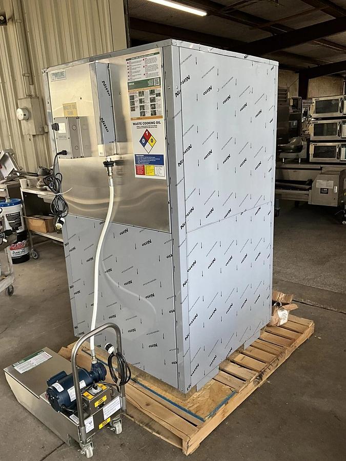 Used Frontline International 10SS 75" grease filter and oil tank Storage 4073SQDC