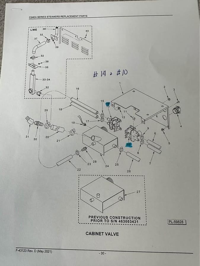 Used Vulcan Model C24EA3 3 Pan Convection Steamer - warranty