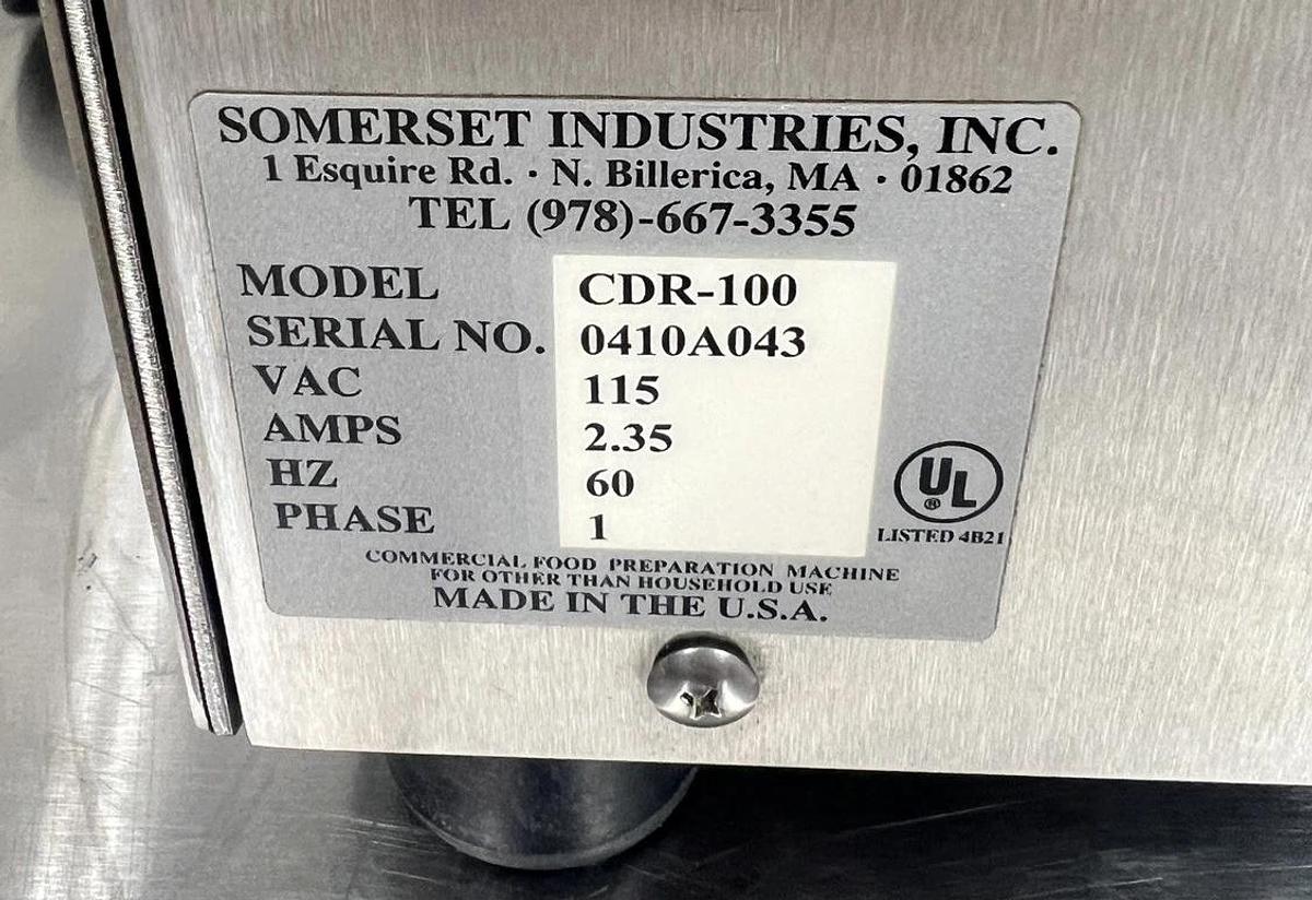 Used omerset CDR-100 Little Wonder 10" Countertop Dough Sheeter / Synthetic Rollers