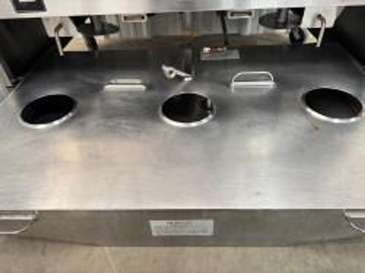 Used Henny Penny 2 Bay Electric Fryer with Filtration & Lift OAE 323