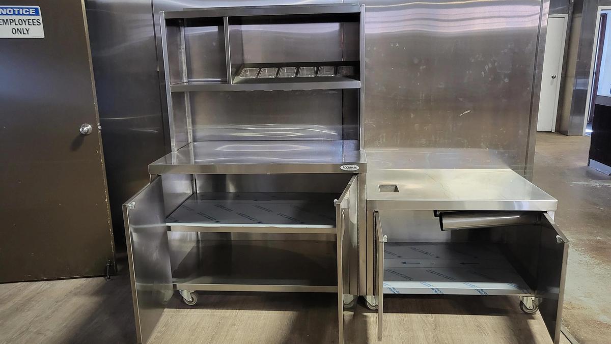 Used Custom Stainless steel Service & Packaging Station