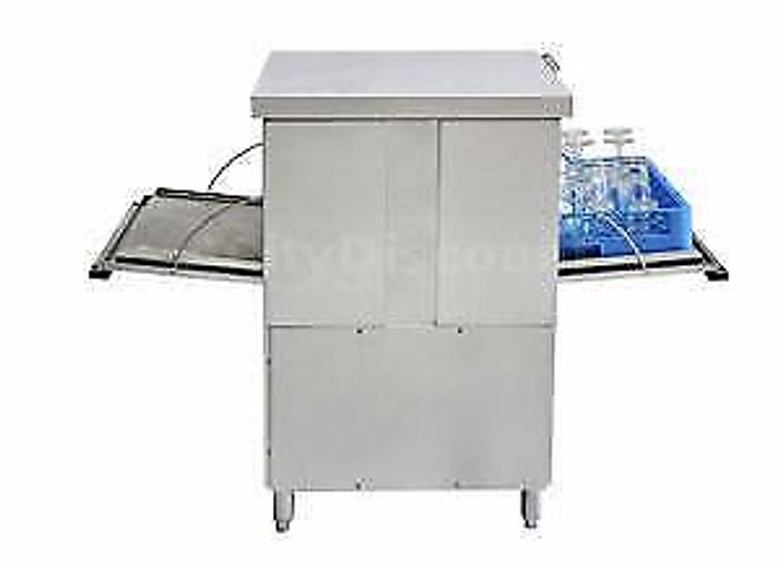 Pass thru low temp glasswasher