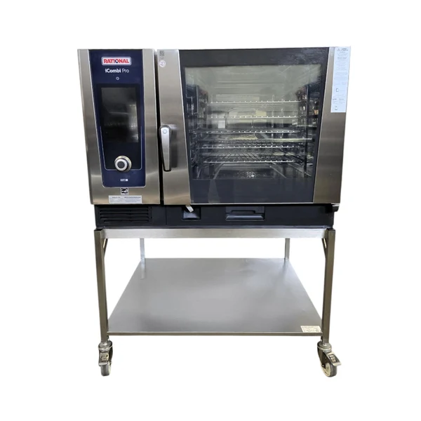 Used Rational LM100CE AXXXXX Electric Combi Oven with Stand - 6 Pan