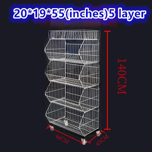 5 layer Grid Shelf Shelves Retail Display 20*19*55