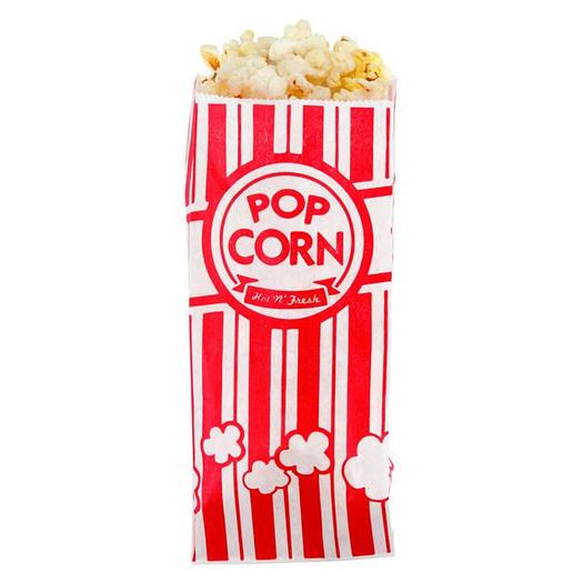 Carnival King 3 3/4" x 13  3/4" x 9 1/2" Popcorn Bag - 1000 / Case