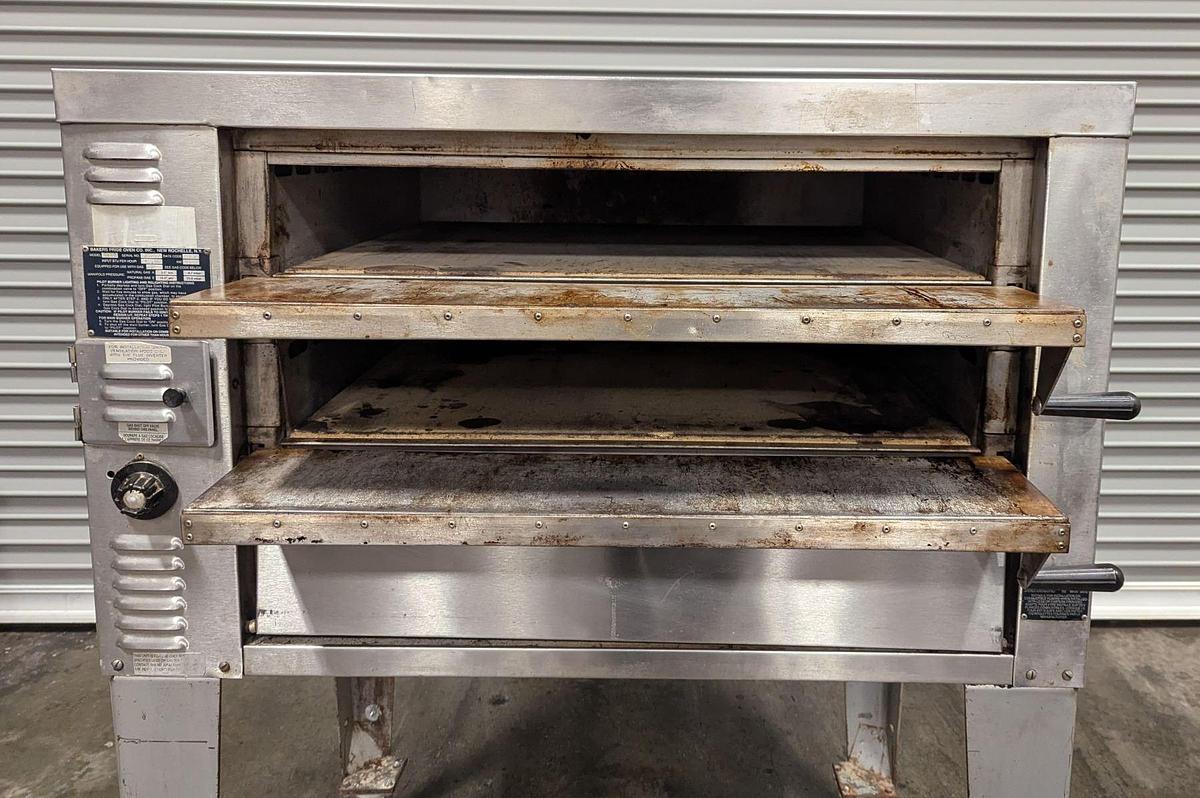 Used Bakers Pride GP61 Hearthbake Double Deck Gas Oven