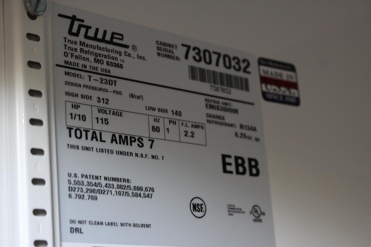 Used True T-23DT Single Split Door 27" Wide Stainless Steel Refrigerator/Freezer - Split unit