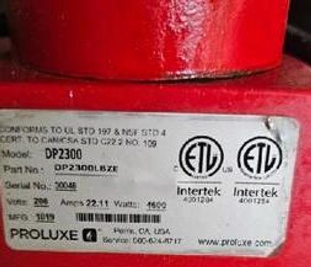 Refurbished Proluxe DP2300 Pizza Dough Press