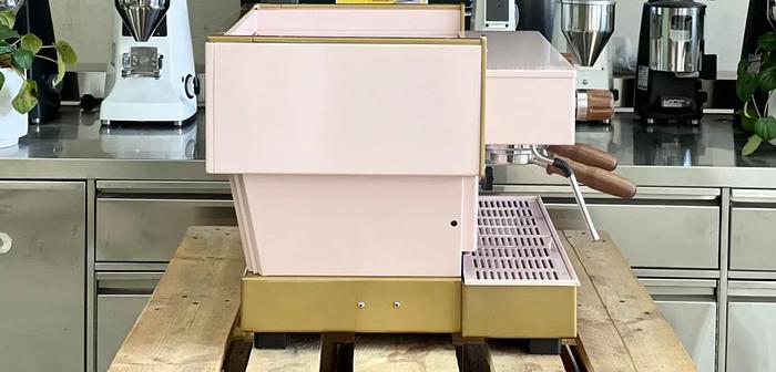 Refurbished LA MARZOCCO LINEA CLASSIC AV 2 GROUP ESPRESSO COFFEE MACHINE BAR - PINK & GOLD