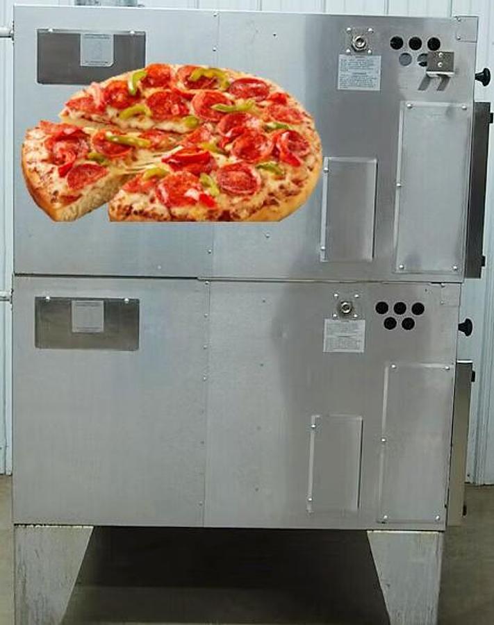 Used Bakers Pride 251 Natural Gas Double Deck Stone Pizza Oven - excellent conditon