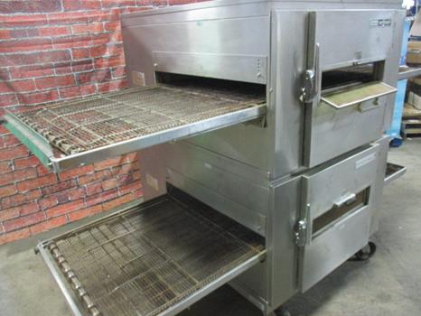 Used Lincoln 1040 Double Gas Conveyor Pizza Ovens