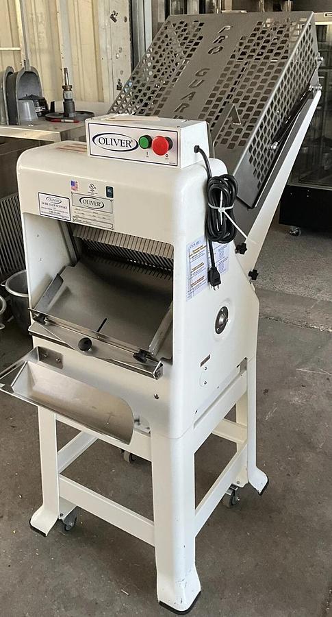 Used 2019 Oliver Gravity Feed Bakery Bread Slicer 797-32NC w/ Pro Guard Artisan Bread