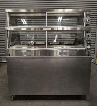 Used NEW HENNY PENNY CW-216 60" 2-TIER DISPLAY WARMER WITH CABINET