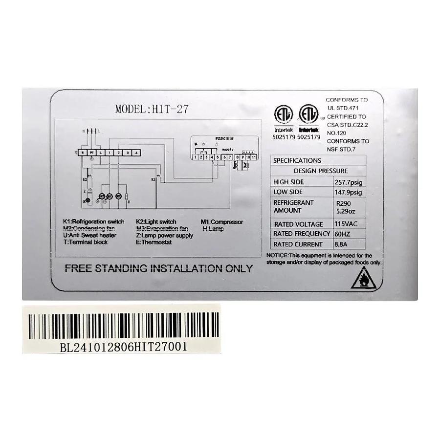 Used Alaska-Line HIT-27 Refrigerated Deli Display - 102" Wide- 2 AVAILABLE - WARRANTY