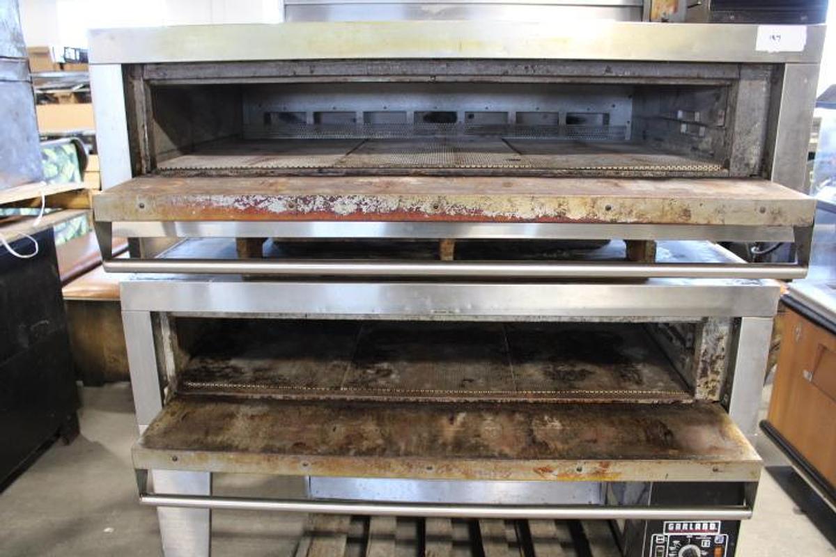 Used Garland G56PB Double Stack Air Deck Pizza Oven -  double stacked