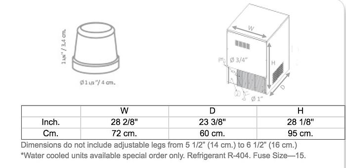 GALA NG 175A SELF CONTAINED ICE MAKER