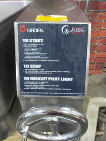 Used Groen 40-Gallon Commercial Gas Tilting Skillet/Braising Pan