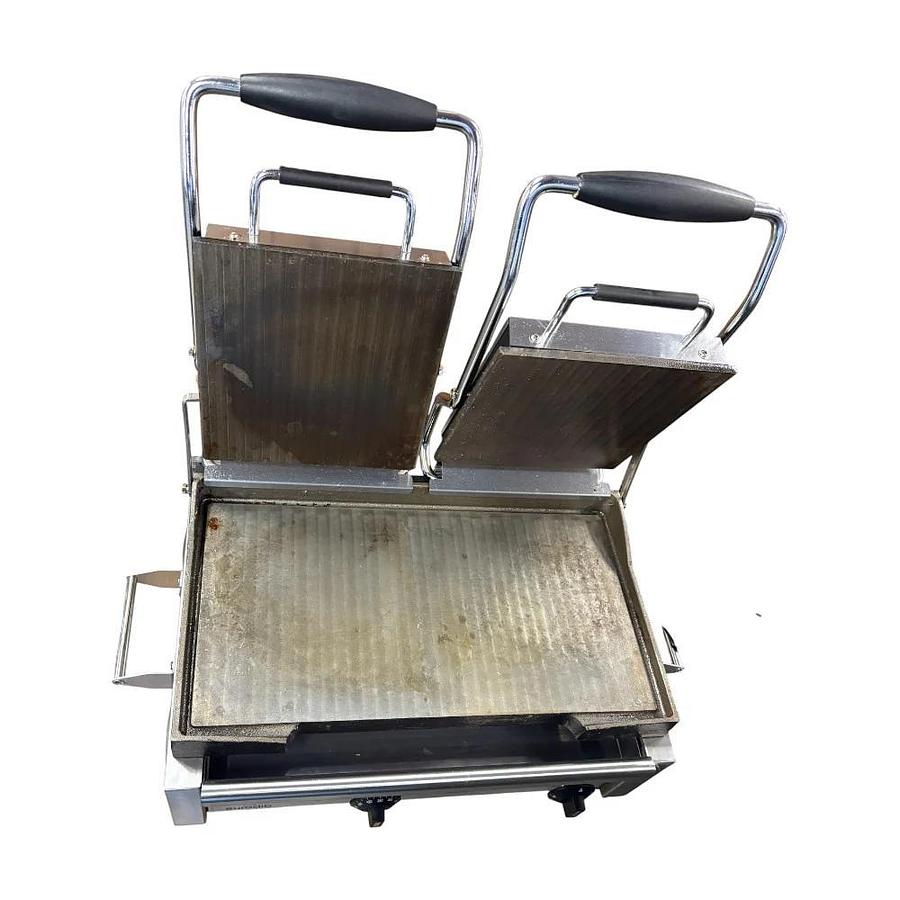 Used Eurodib SFE02360 Commercial Double Panini Grill-warranty
