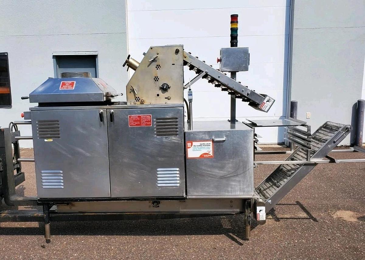 Used UPERIOR Flour Tortilla Press and Oven Combo Machine besco - gas