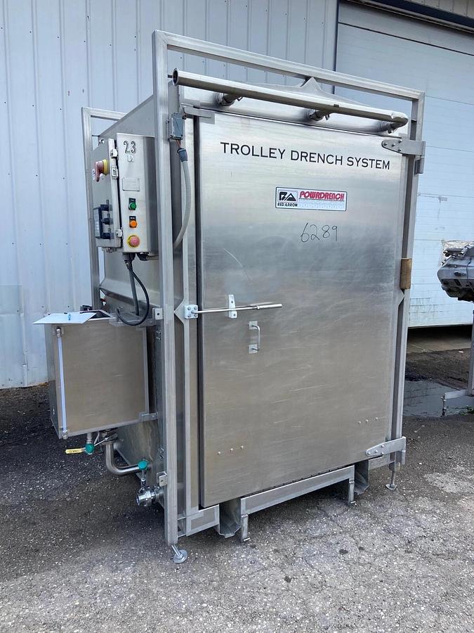 Used Powerdrench Cabinet Model: 2000 Trolley drench system