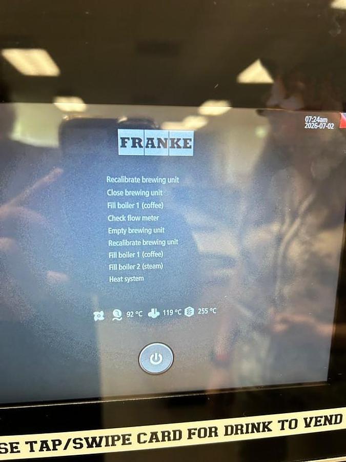 Used Franke A600 Espresso Machine w/ Swipe Card Reader