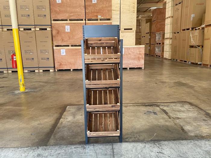 Supermarket convenience snack store display- wood look - SEE VIDEO