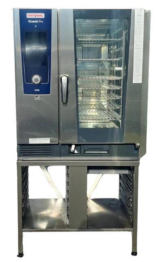 Used Rational LM100DG iCombi Pro Natural Gas Combi Oven with Stand -Warranty