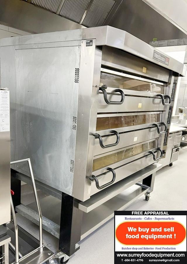 Used PIZZA MASTER 933ED ELECTRIC 3-DECK PIZZA OVEN