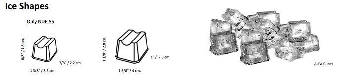 NDP55 - UNDER COUNTER ICE MAKER