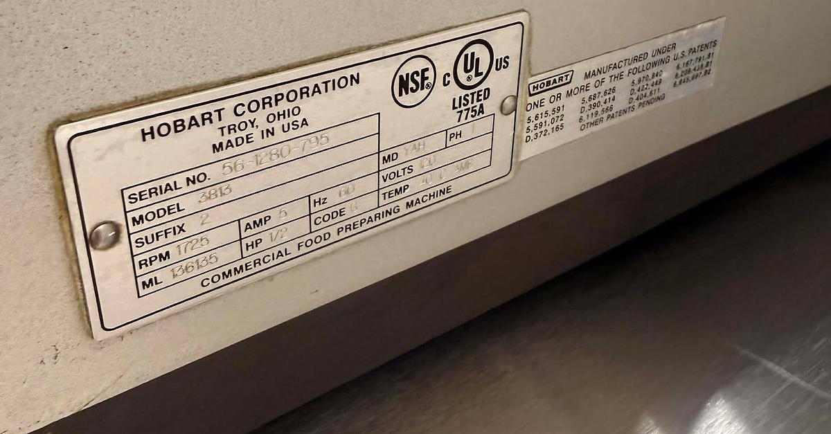 Used Hobart Meat Slicer Model 3813