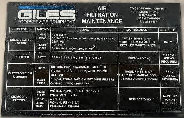 Refurbished Gile Ventless Hood System with Vulcan Deep Fryer Combo