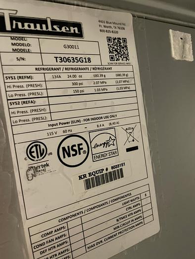 Refurbished Refrigerator, Triple Door | Traulsen | Model # G30011