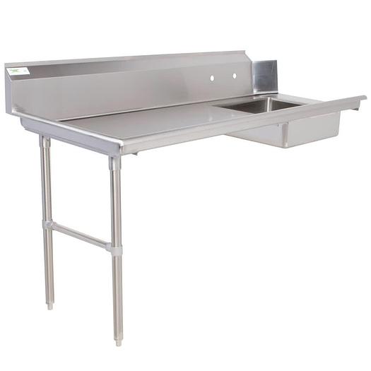 SOILED DISH TABLE STAINLESS STEEL - RIGHT OR LEFT HAND 6 SIZES TO CHOOSE FROM
