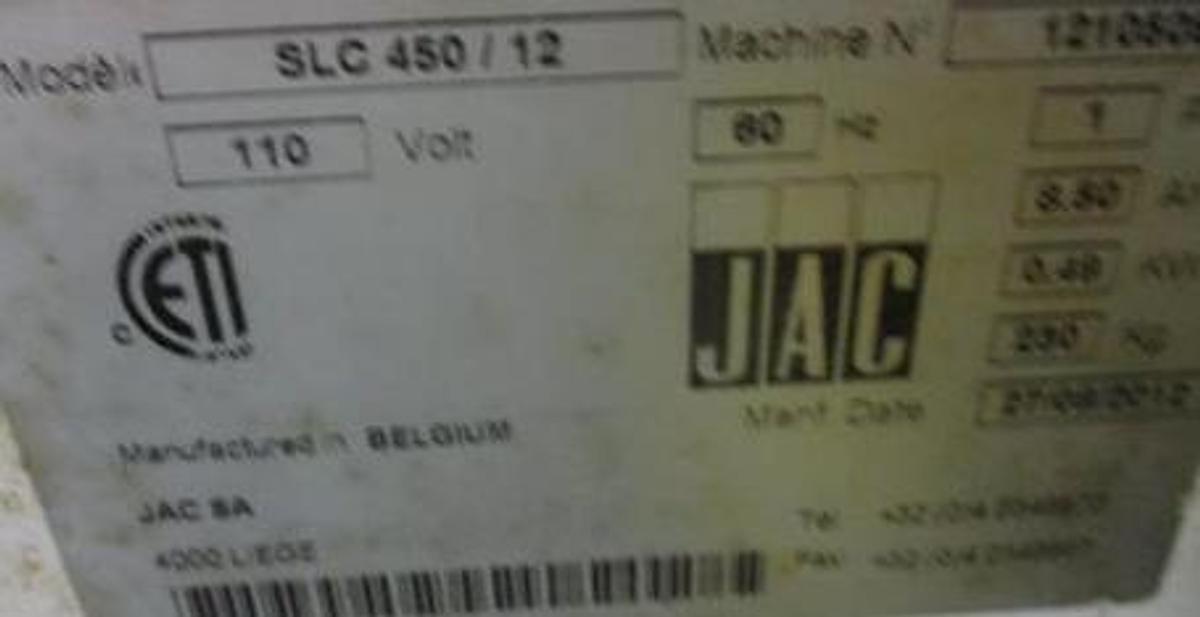 Used JAC Model SLC 450/12 Self Serve Bread Slicer