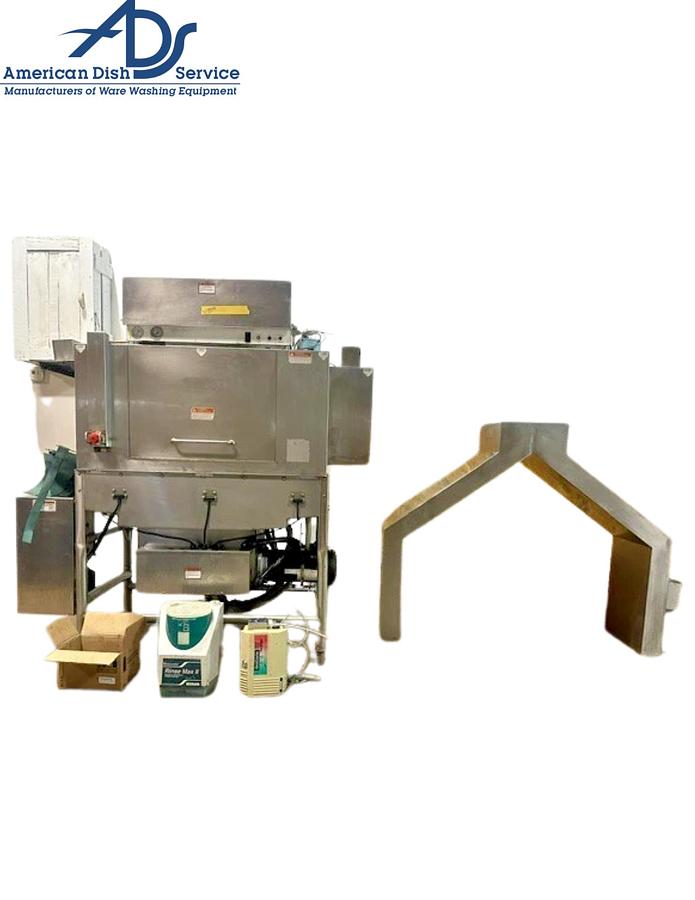 Used American Dish Service Model: ADC-44 High R-L Dishwasher with Ecolab Rinse Agent System and Hood Unit