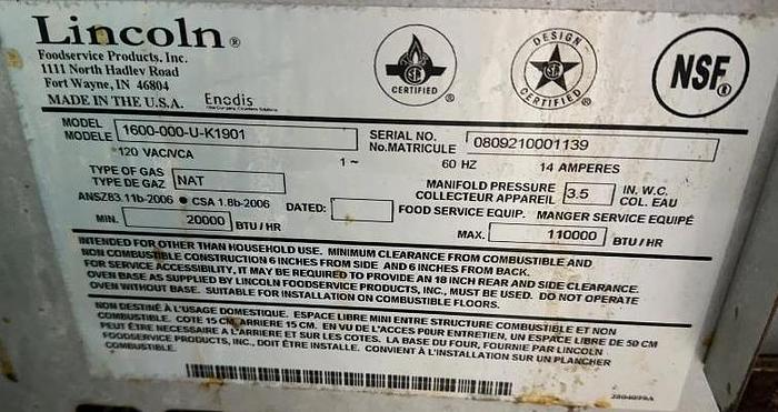 Refurbished Lincoln Impinger 1600-000-U-K1901 Conveyor Ovens- Double stacked