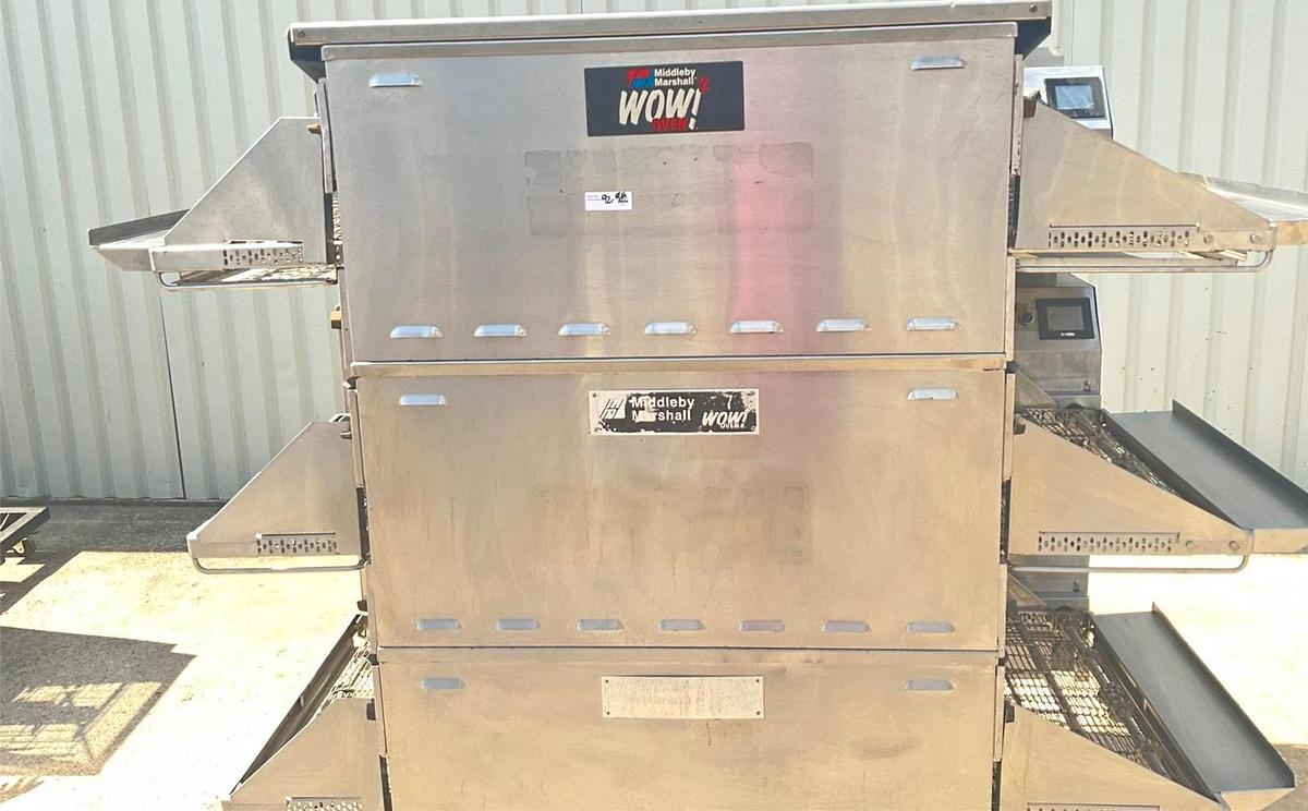 Used Middleby Marshall gas triple stack conveyor oven PSG36