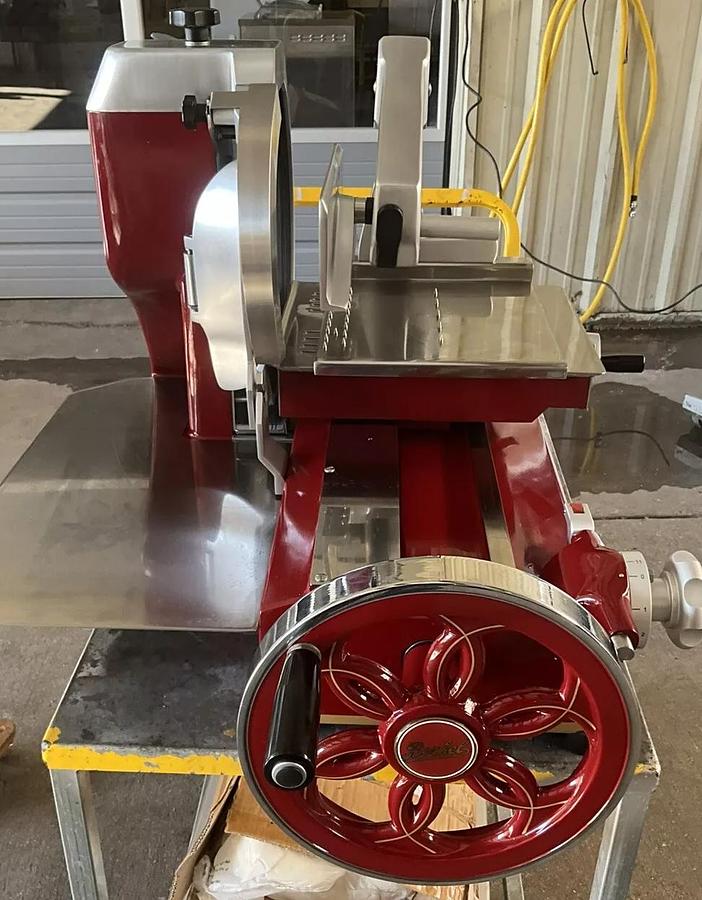 Used 2023 Berkel Prosciutto slicer 330M Hand crank blade sharpener Ham Deli