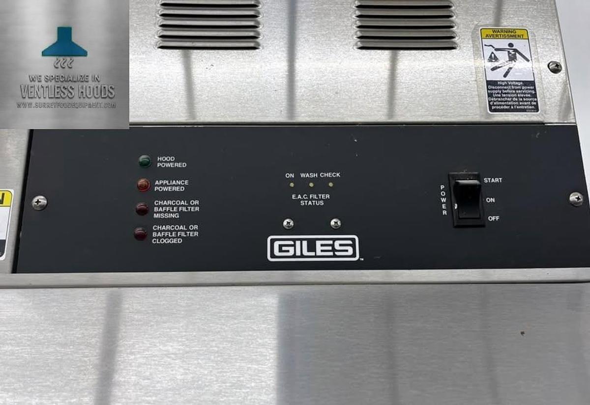 Used Gile 60" ventless hood - like new condition