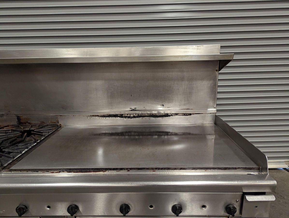 Used  Quest 72" 4 Burner Gas Range w/ 1" Thick Griddle & Standard Ovens - SAVE BIG DOLLARS - TOP QUALITY