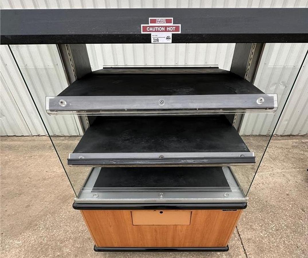 Used Custom Deli heated display merchandiser on casters - 2 available