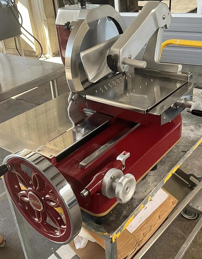 Used 2023 Berkel Prosciutto slicer 330M Hand crank blade sharpener Ham Deli