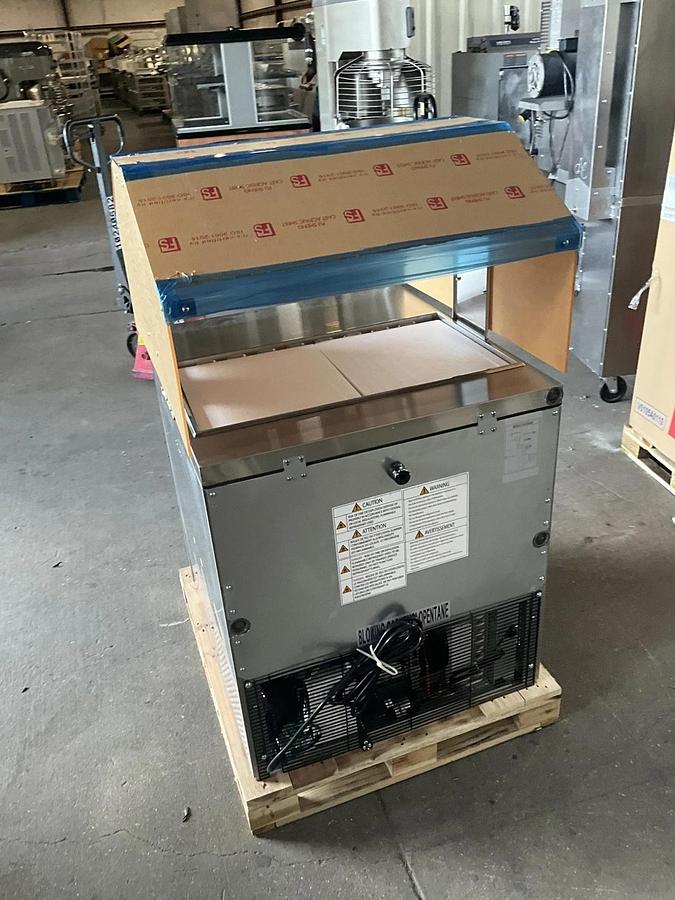 Used New Turbo Air MST28N-711S 28" refrigerated prep table with sneeze guard Salsa - BRAND NEW