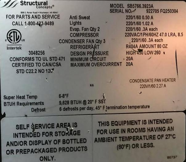 Used Structural Concepts - Grab and go with top display